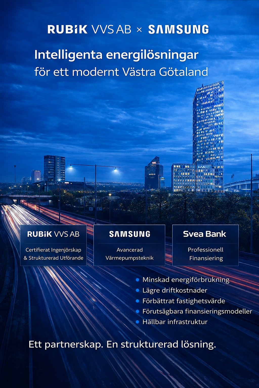 Intelligenta energilösningar för framtidens fastigheter Rubik VVS AB × Samsung × Svea Bank