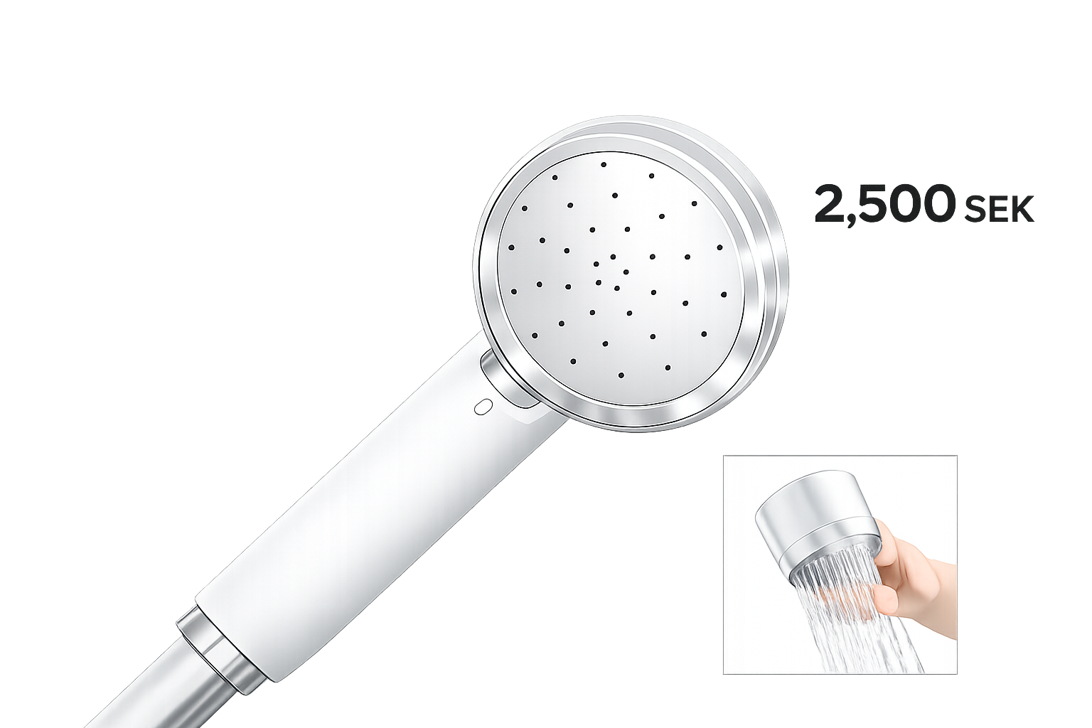 Hygienisk Handdusch med Legionellaskydd