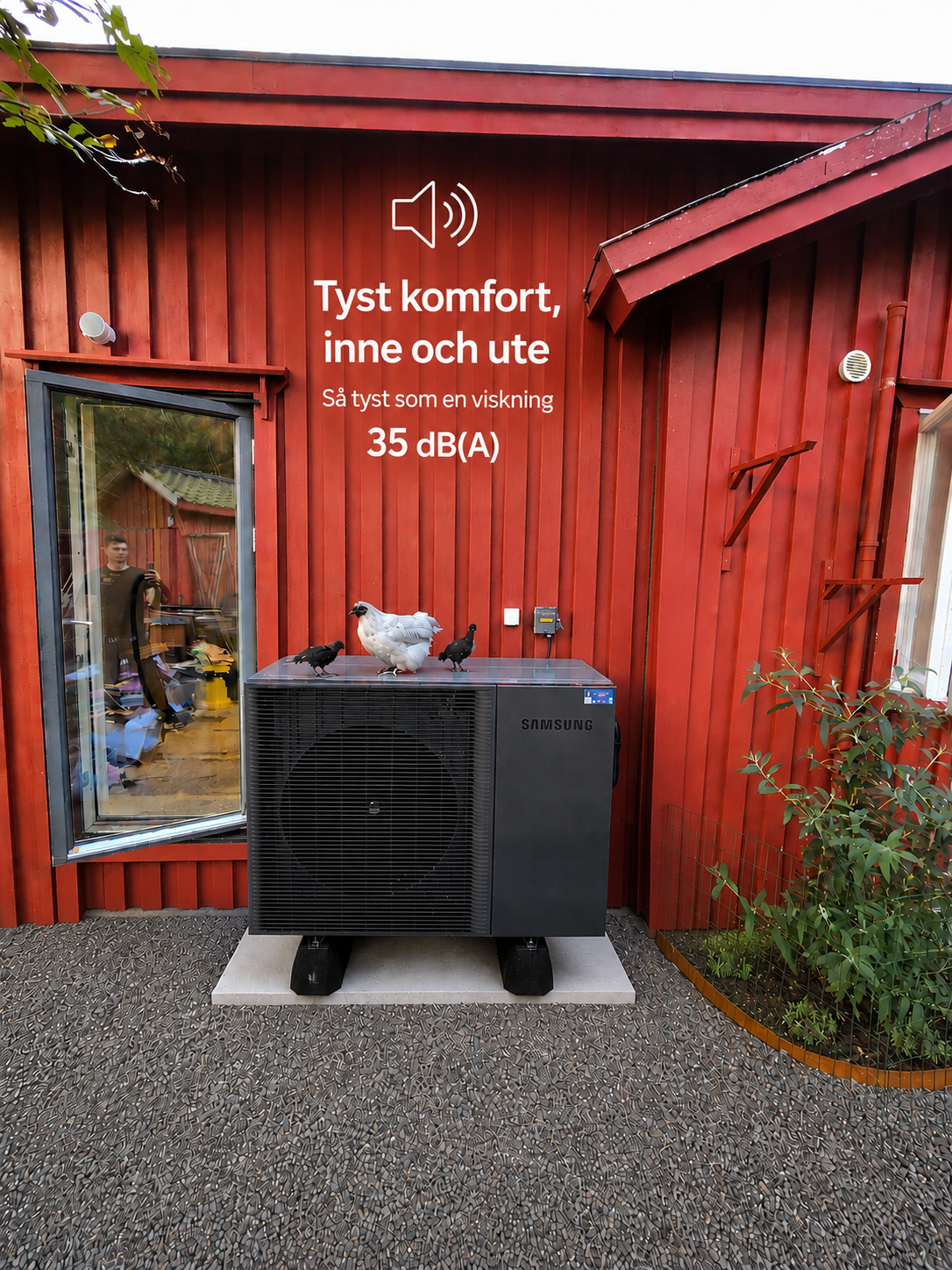 35 dB(A) tyst komfort i verkligheten – Samsung EHS Mono HT R290